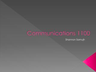 Communications 1100
