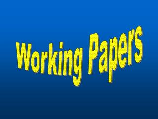 Working Papers