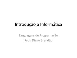 Introdução a Informática