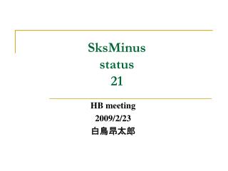 SksMinus status 21