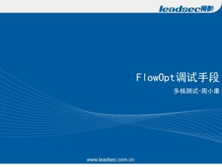 FlowOpt 调试手段 多核测试 - 周小康