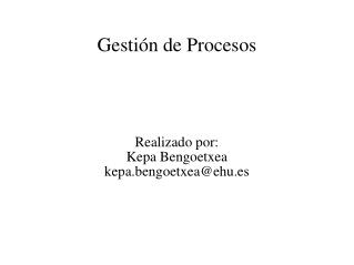 Gestión de Procesos