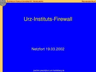 Urz-Instituts-Firewall