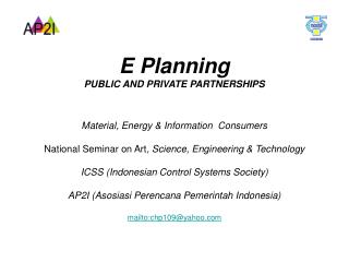E Planning PUBLIC AND PRIVATE PARTNERSHIPS