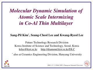 Molecular Dynamic Simulation of Atomic Scale Intermixing in Co-Al Thin Multi layer