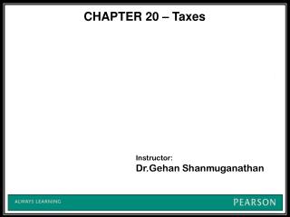 Instructor: Dr.Gehan Shanmuganathan