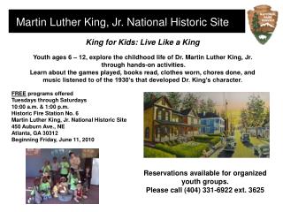 Martin Luther King, Jr. National Historic Site