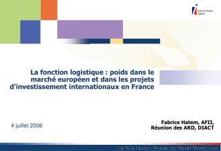 Fabrice Hatem, AFII, Réunion des ARD, DIACT