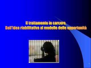 Il trattamento in carcere. Dall'idea riabilitativa al modello delle opportunità