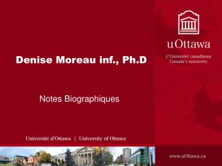 Denise Moreau inf., Ph.D