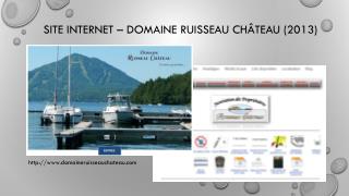 SITE INTERNET – DOMAINE RUISSEAU CHÂTEAU (2013)