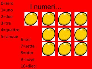 I numeri…
