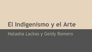 El Indigenismo y el Arte