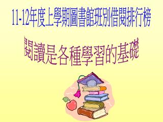 11-12 年度上學期圖書館班別借閱排行榜