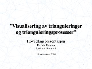 ” Visualisering av trianguleringer og trianguleringsprosesser”