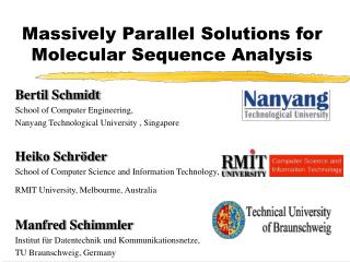 Massively Parallel Solutions for Molecular Sequence Analysis