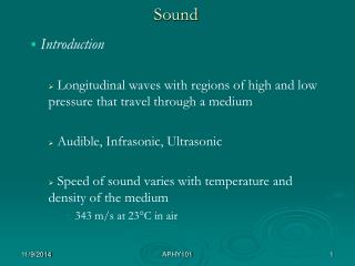 Sound