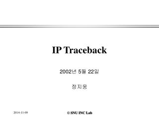 IP Traceback