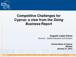 Competitive Challenges for Cyprus: a view from the Doing Business Report