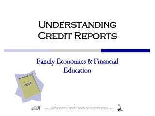 Understanding Credit Reports