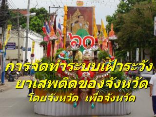 การจัดทำระบบเฝ้าระวังยาเสพติดของจังหวัด โดยจังหวัด เพื่อจังหวัด