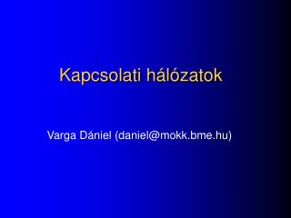 Kapcsolati hálózatok