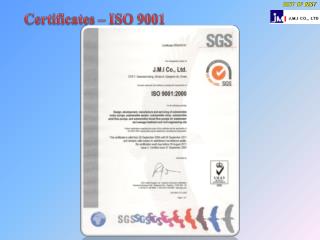 Certificates – ISO 9001