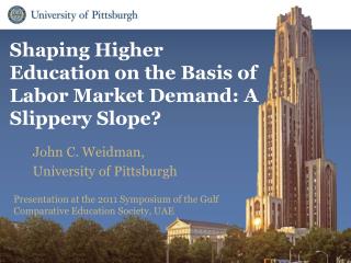 Shaping Higher Education on the Basis of Labor Market Demand: A Slippery Slope?