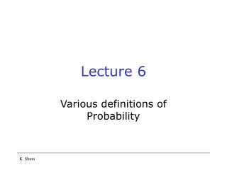 Lecture 6