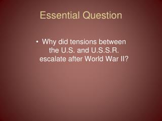 Essential Question