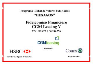 Fideicomiso Financiero CGM Leasing V V/N HASTA $ 30.284.576