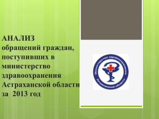 Количество обращений граждан, поступивших в вышестоящие организации и в МЗ АО