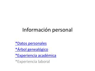 Información personal