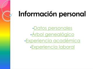 Información personal