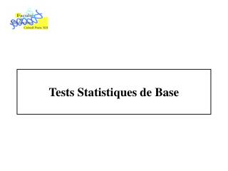 Tests Statistiques de Base