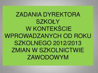 OBUDOWA PRAWNA WPROWADZANYCH ZMIAN