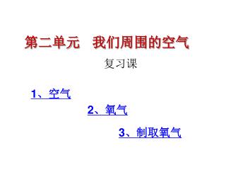 第二单元 我们周围的空气