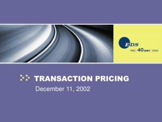 TRANSACTION PRICING