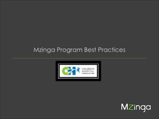 Mzinga Program Best Practices