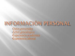 Información personal