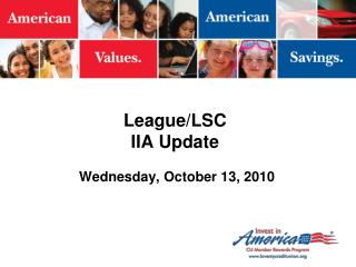 League/LSC IIA Update