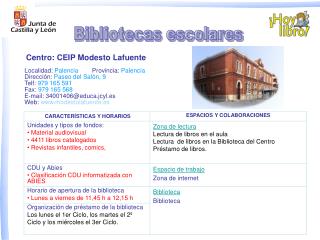 Localidad: Palencia Provincia: Palencia Dirección: Paseo del Salón, 9 Telf: 979 165 591