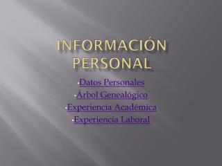 Información Personal