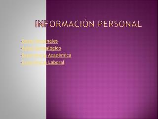 Información personal