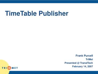 TimeTable Publisher