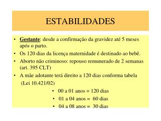 ESTABILIDADES