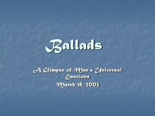 Ballads