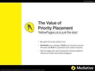 The Value of Priority Placement YellowPages is just the start