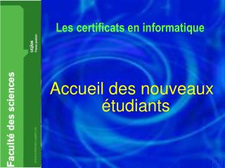 Les certificats en informatique
