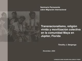 Seminario Permanente sobre Migración Internacional